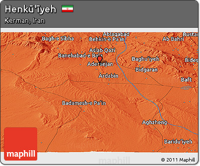 Political Panoramic Map of Henkū'īyeh