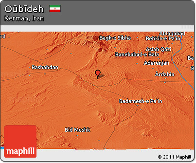 Political Panoramic Map of Oūbīdeh