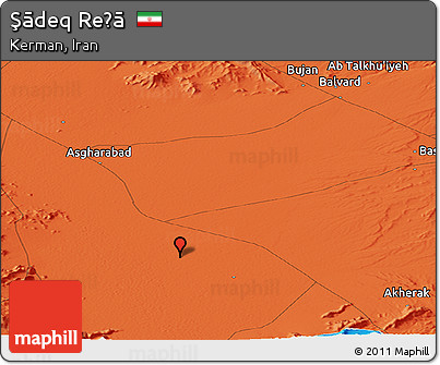 Political Panoramic Map of Şādeq Reẕā