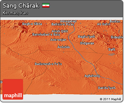 Political Panoramic Map of Sang Chārak