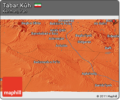 Political Panoramic Map of Tabar Kūh