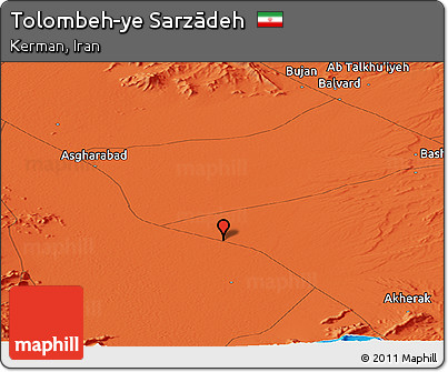 Political Panoramic Map of Tolombeh-ye Sarzādeh