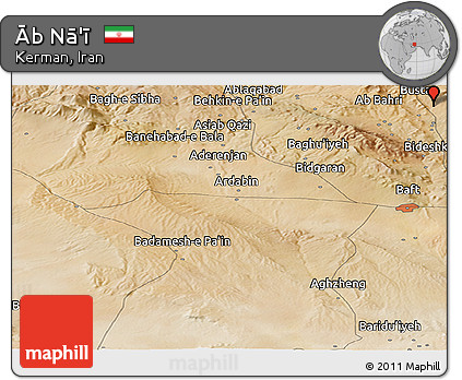 Satellite Panoramic Map of Āb Nā'ī