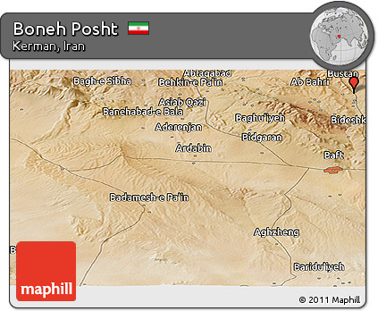 Satellite Panoramic Map of Boneh Posht