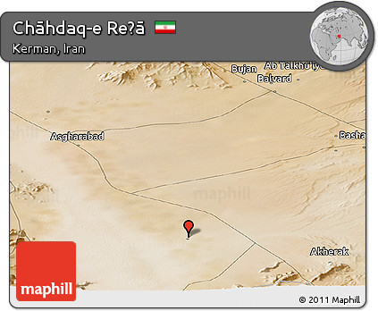 Satellite Panoramic Map of Chāhdaq-e Reẕā