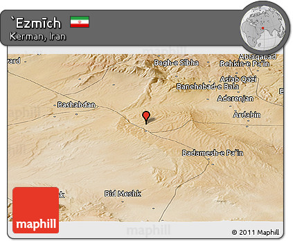 Satellite Panoramic Map of `Ezmīch