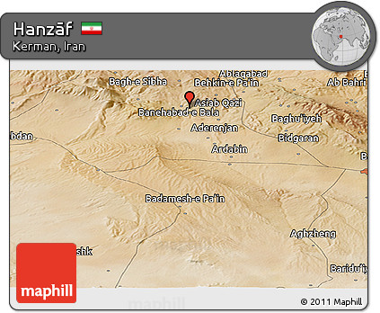 Satellite Panoramic Map of Hanzāf