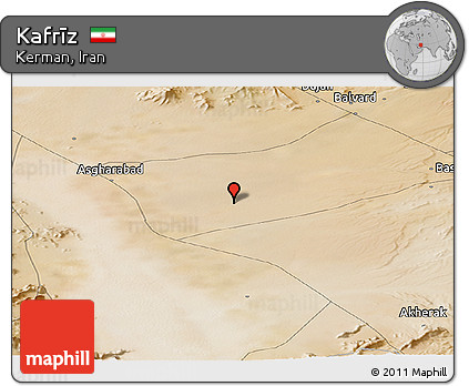 Satellite Panoramic Map of Kafrīz