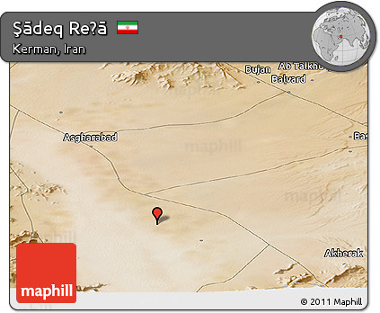 Satellite Panoramic Map of Şādeq Reẕā