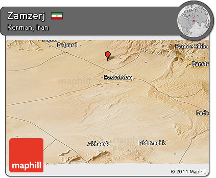 Satellite Panoramic Map of Zamzerj