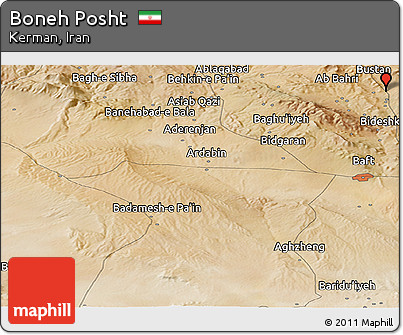 Satellite Panoramic Map of Boneh Posht