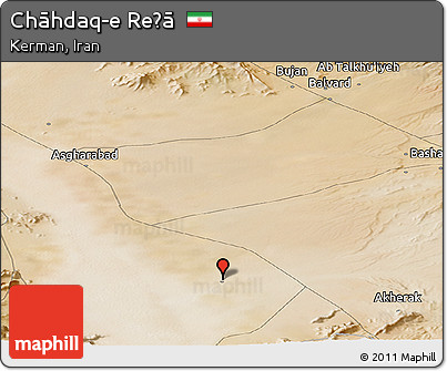 Satellite Panoramic Map of Chāhdaq-e Reẕā