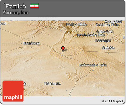 Satellite Panoramic Map of `Ezmīch