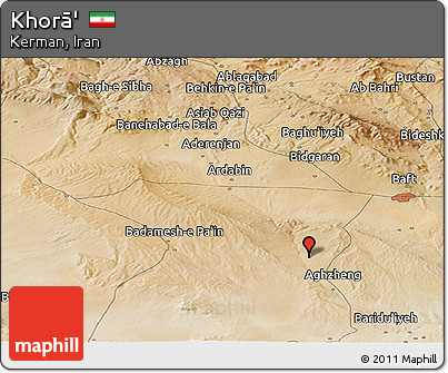 Satellite Panoramic Map of Khorā'