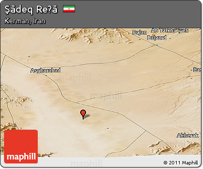 Satellite Panoramic Map of Şādeq Reẕā