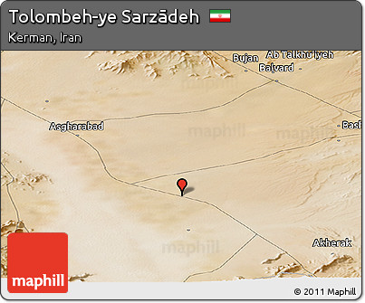 Satellite Panoramic Map of Tolombeh-ye Sarzādeh