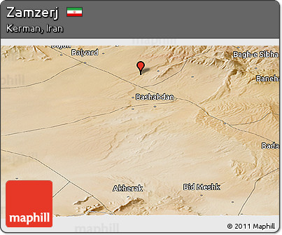 Satellite Panoramic Map of Zamzerj