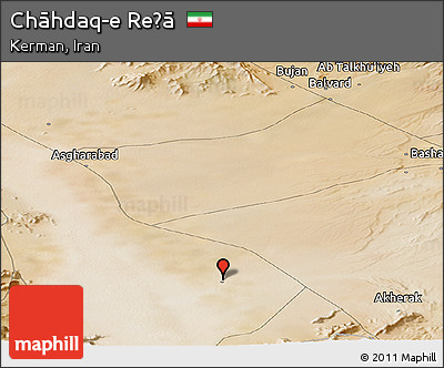 Satellite Panoramic Map of Chāhdaq-e Reẕā