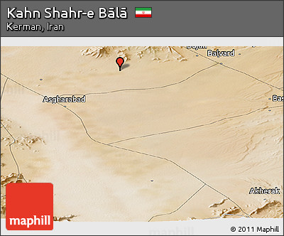Satellite Panoramic Map of Kahn Shahr-e Bālā