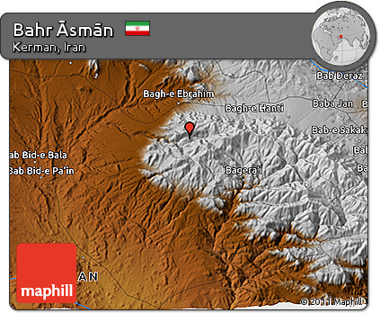 Physical 3D Map of Bahr Āsmān