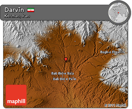 Physical 3D Map of Darvīn