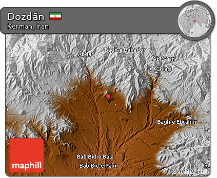 Physical 3D Map of Dozdān
