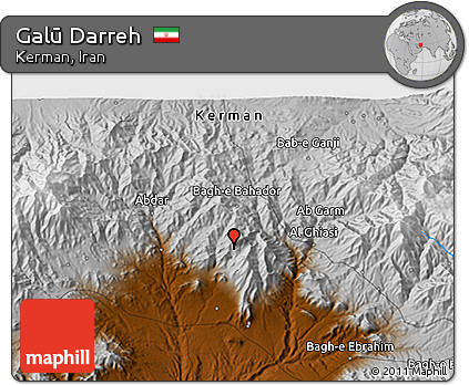 Physical 3D Map of Galū Darreh