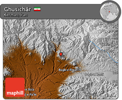 Physical 3D Map of Ghusichār