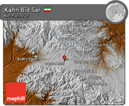 Physical 3D Map of Kahn Bīd Sar