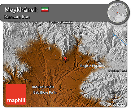 Physical 3D Map of Meykhāneh