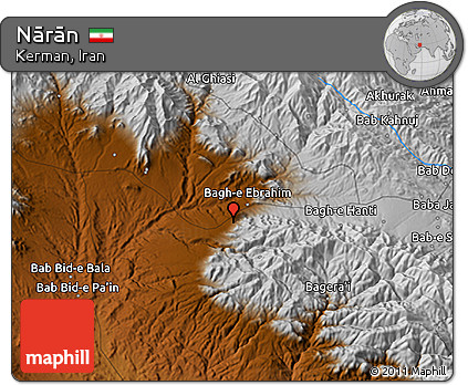 Physical 3D Map of Nārān
