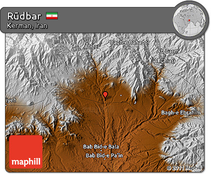 Physical 3D Map of Rūdbar