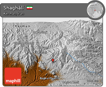 Physical 3D Map of Shaghālī