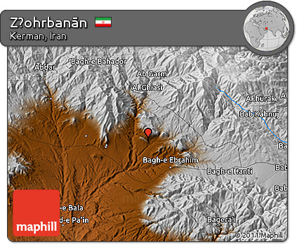 Physical 3D Map of Z̧ohrbanān