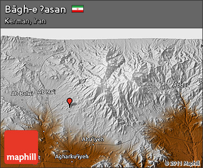 Physical 3D Map of Bāgh-e Ḩasan