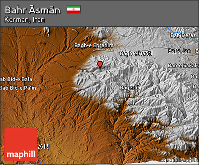 Physical 3D Map of Bahr Āsmān