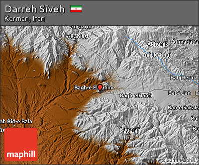 Physical 3D Map of Darreh Sīveh