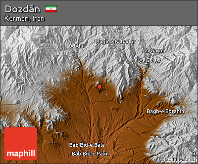 Physical 3D Map of Dozdān