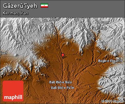 Physical 3D Map of Gāzerū'īyeh