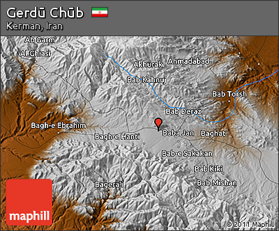 Physical 3D Map of Gerdū Chūb
