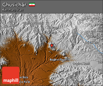 Physical 3D Map of Ghusichār