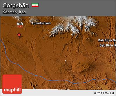 Physical 3D Map of Gorgshān