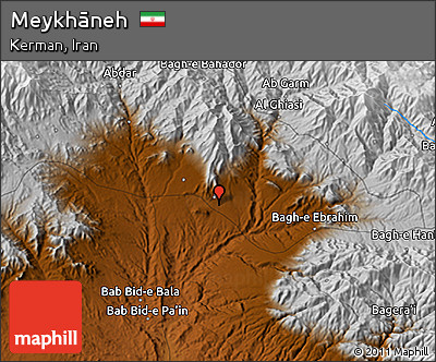 Physical 3D Map of Meykhāneh
