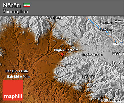 Physical 3D Map of Nārān