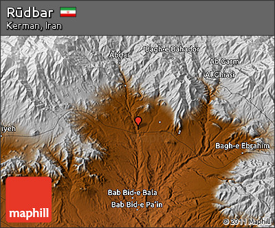 Physical 3D Map of Rūdbar