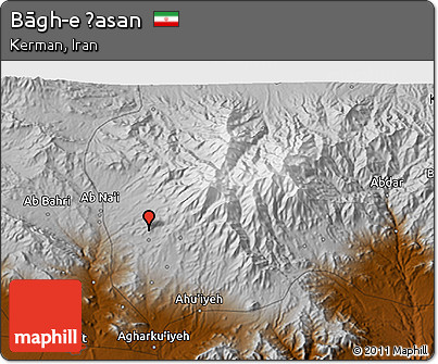 Physical 3D Map of Bāgh-e Ḩasan
