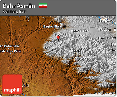 Physical 3D Map of Bahr Āsmān