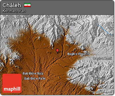 Physical 3D Map of Chāleh
