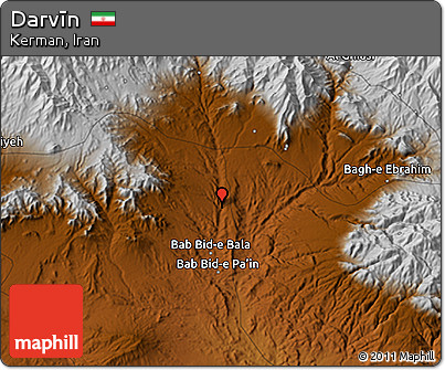 Physical 3D Map of Darvīn
