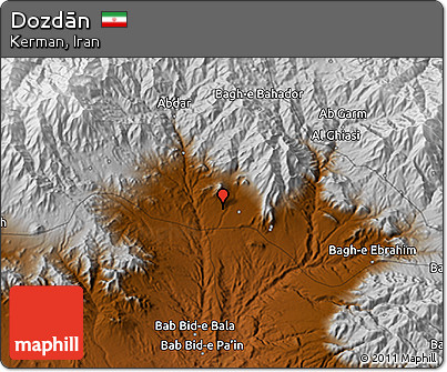 Physical 3D Map of Dozdān
